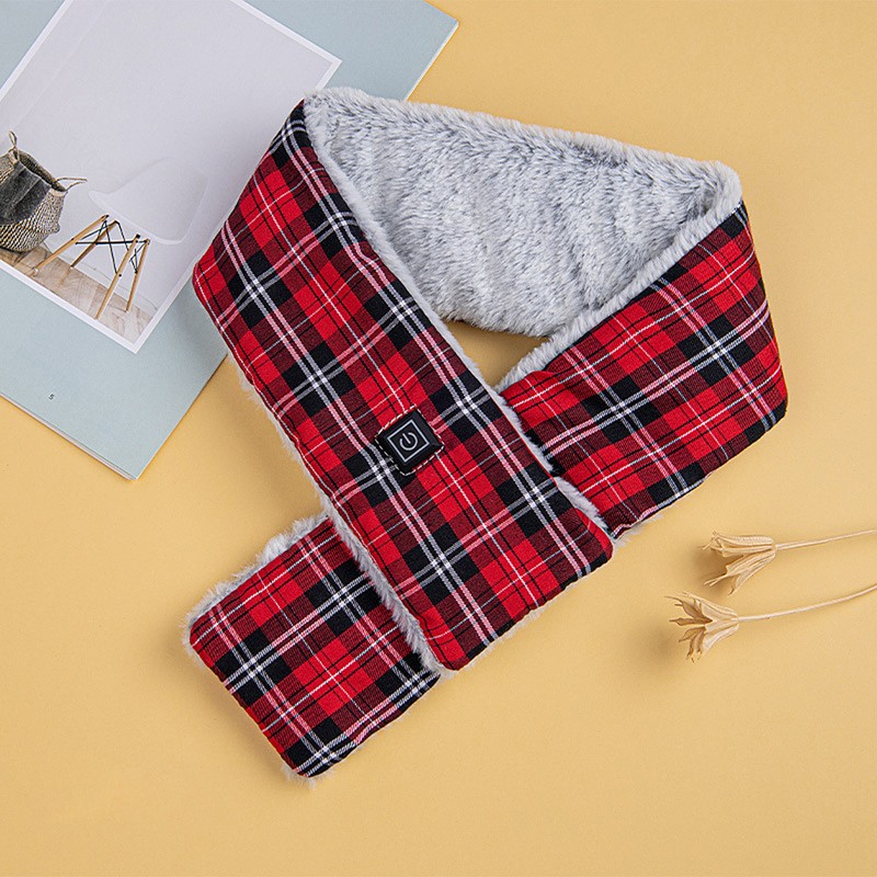 Intelligent USB Charging Heating Scarf Three Grade Temperature Adjustment Plush
