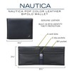 Nautica Men's Pop J-Class Bifold Wallet, Black/Brown, One Size