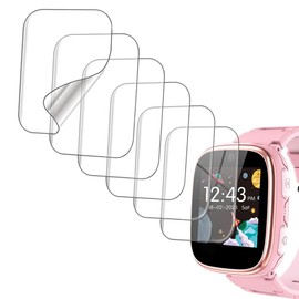 smaate Screen Protector Compatible with Berilona 1.54” X38 Smart Watch for Kids, Soft TPU, 6-pack, Bubble Self-healing