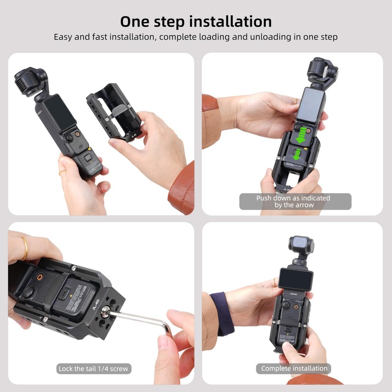 FOTGA Cage & NATO Clamp Side Grip for DJI Osmo