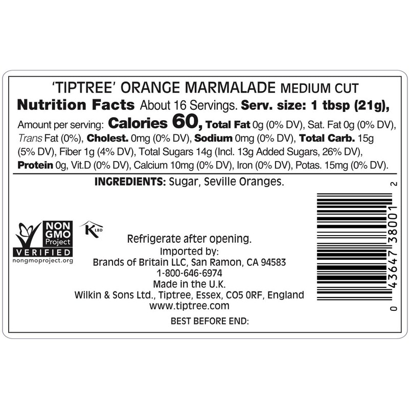 Tiptree Orange Marmalade, 12 Ounce Jar