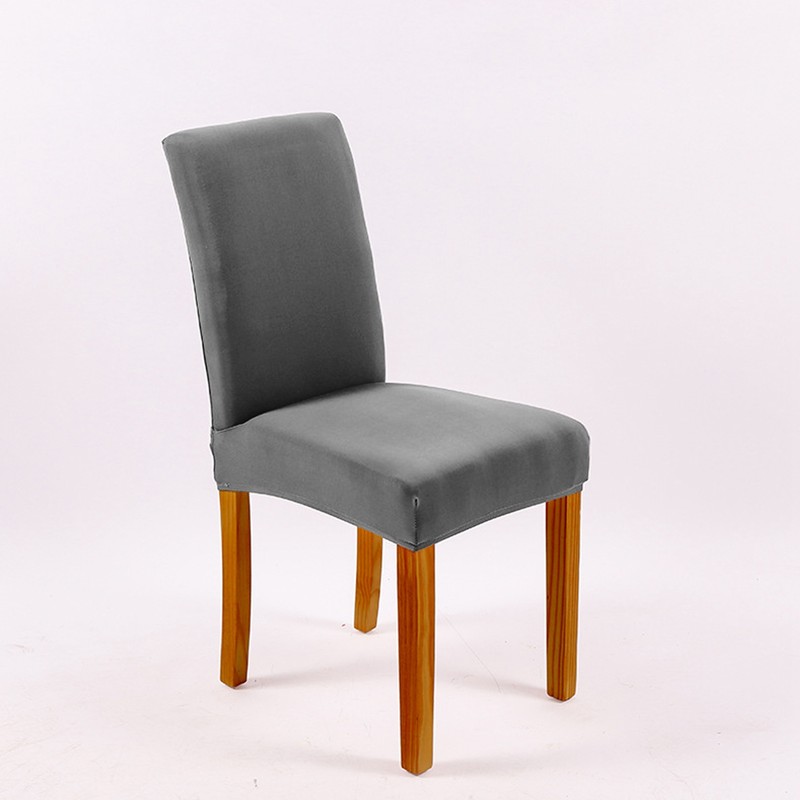 Elastic Stretch Chair Cover Waterproof Plain Color Universal Chair Seat
