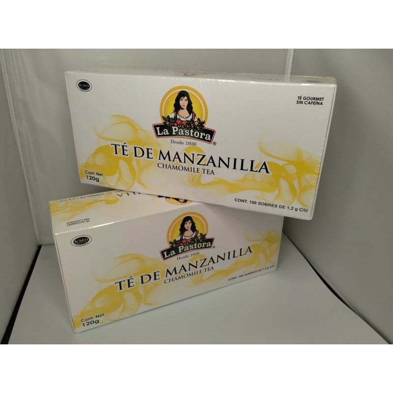 la pastora 2 cajas de te de manzanilla la pastora