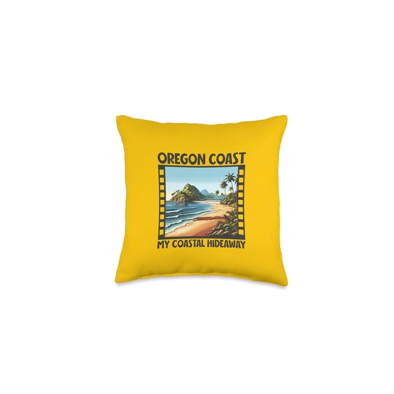 Hideaway - Oregon Coast Throw Pillow