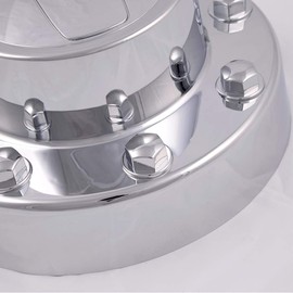 PIT66 Wheel Center Caps, Compatible with 11-16 Dodge Ram 3500 1-TON Dually Alcoa Alloy Hub Caps 2 Rear Chrome