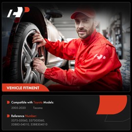 A-Premium Splash Guards Fender Liner Shields Compatible with Toyota Tacoma, 2005-2020, Front and Rear, 4-PC Set