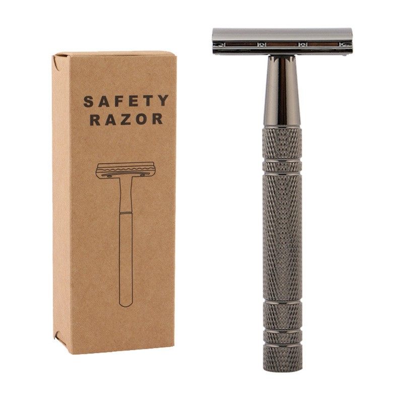 Double Edge Safety Trimmer Manual Stainless Steel Beard Groomer for