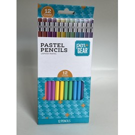 Pen + Gear No.2  Pastel Pencils - 12 Count with matching color eraser