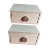 OSALADI 2pcs Wooden Storage Case High Capacity Drawer Organizer for