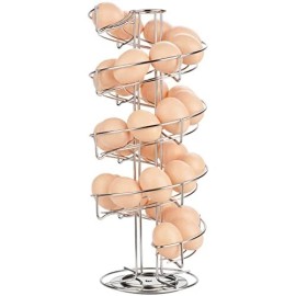 Toplife Spiral Design Stainless Steel Egg Skelter Dispenser Rackstorage Display Racksilv
