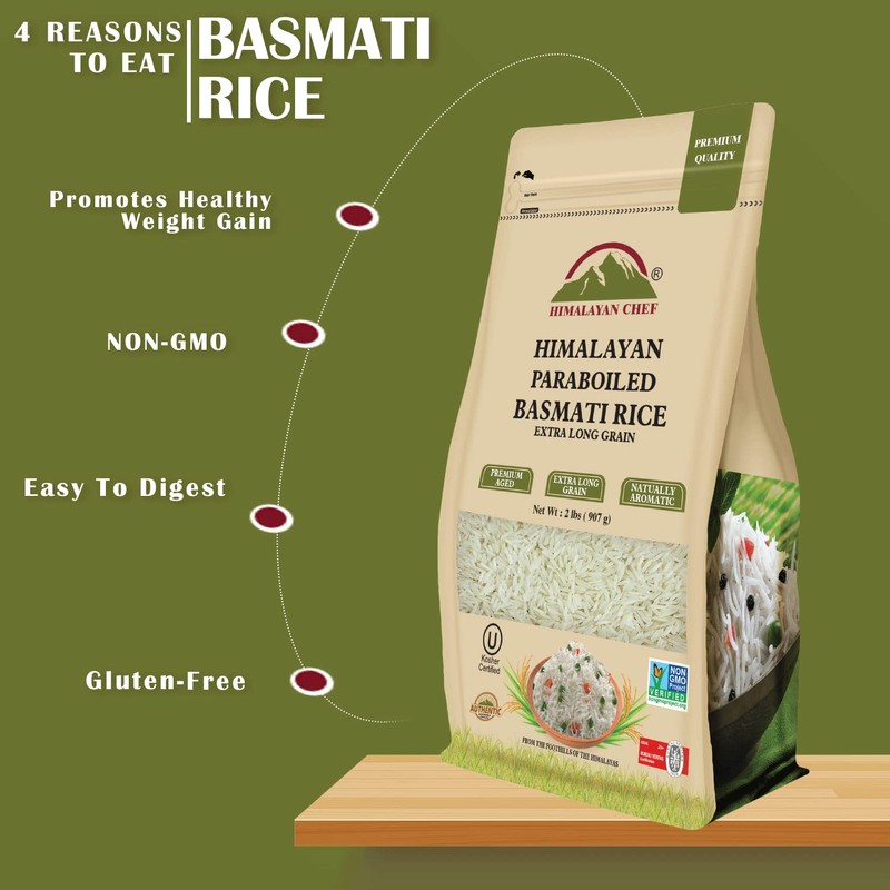 Himalayan Chef - Himalayan Parboiled Basmati Rice, Healthy & Extra