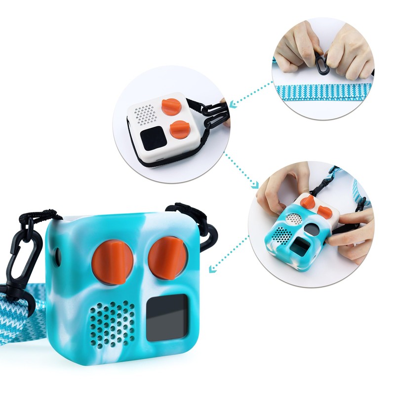 Silicone Jacket Compatible with Yoto Mini Player, with Shoulder Strap