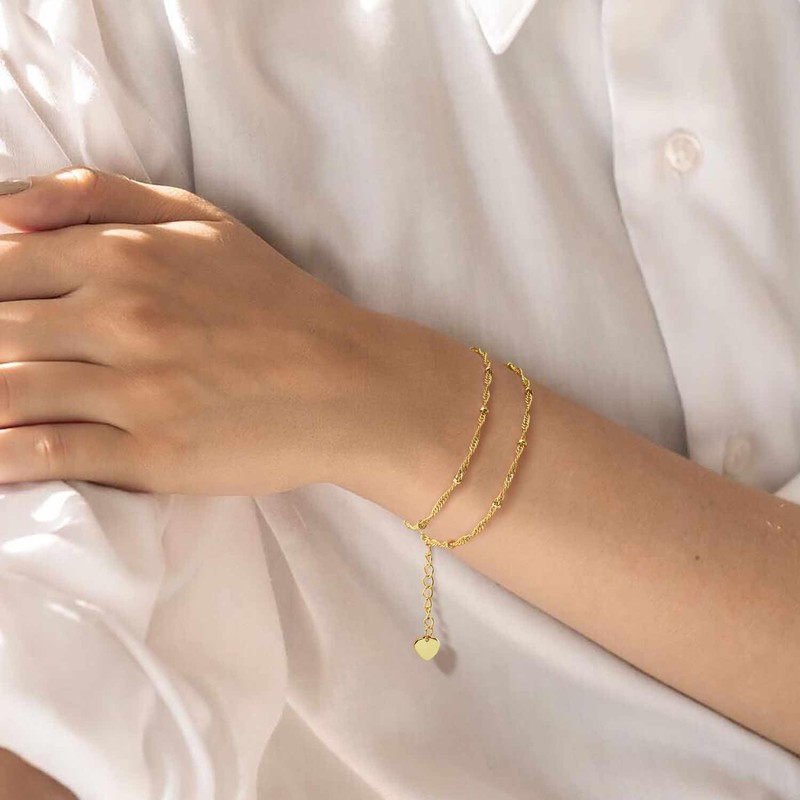 YIYEPUTI 14K Gold Bracelets for Women Gold Bracelets for Women