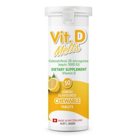 Vitamin D Melts 50 Chewable Tablets
