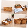 KOMBIUDA Rattan Storage Basket Handwoven Storage Basket Seagrass Woven Basket