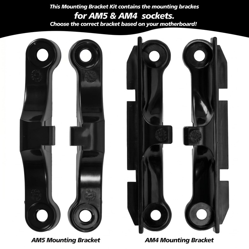 AM4 AM5 CPU Cooler Mounting Bracket Kit, AM4 Backplane for