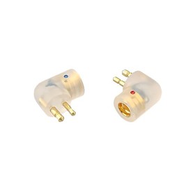 MMCX Cable Connected to ER4P ER4B ER4S ER4PT ER6I Earphone for Etymotic Series Earphone Audio Jack Adapte Curved Shape (Transparent)