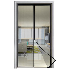 Magnetic Door Screen 75 x 210cm Black - Keep Bugs Out with Our Fly Screens for Doors and Patio Doors