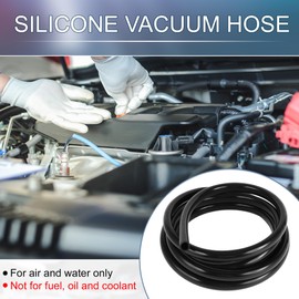 A ABSOPRO Silicone Vacuum Tubing Hose High Temperature 15FT 5/8" 16mm ID 2.5mm Thickness Automotive Vacuum Line Silicone Black 1pc