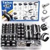 Taiss 136PCS Cable Clamps Assortment Kit,10 Sizes 304 Stainless Steel