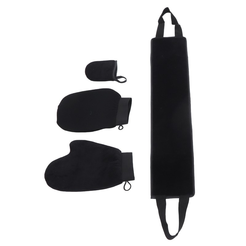 4 Pcs Self Tanner Mitt Velvet Soft Reversible Exfoliating SPA