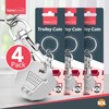 4pk Trolley Coin Keyring UK Set | Shopping Trolley Token