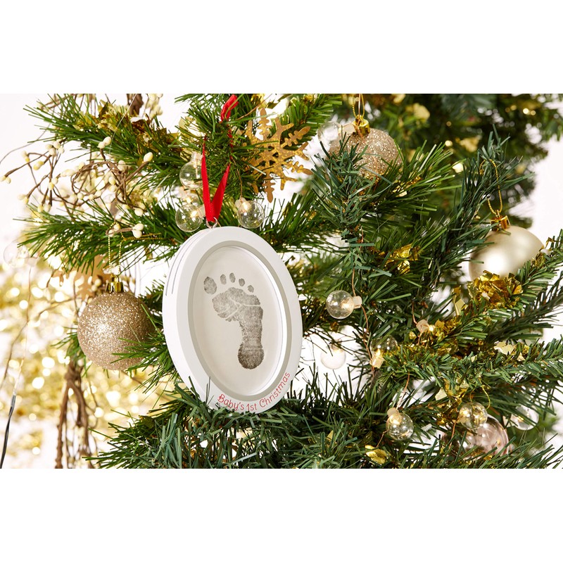 Pearhead 50016 Decorazione Ovale Double Face per Foto e Impronta