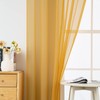 MIULEE 2 Panels Solid Color Gold Sheer Fall Window Curtains