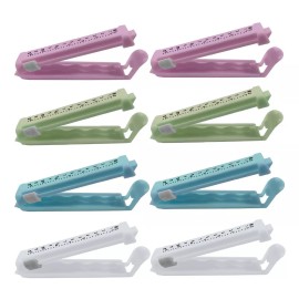 J.H. Company Set 8 Pcs Clips Sellado De Bolsa Alimentos Pinza Fecha 10944