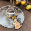 Thanksgiving Wine Glass Charms, Harvest Glass Markers, Thanksgiving Hostess Gift,