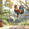 Rooster Ornament Acrylic Window Hanging, Gift for Rooster Lovers, Home