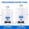 iSpring T32M Pressurized Water Storage Tank with Ball Valve for