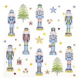 HOME FASHION Nutcrackers Napkin 33 x 33 cm Pack of 20 Festive Christmas Decorative