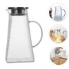BIUDECO Elegant Glass Water Pitcher Cold Water Kettle Lid for
