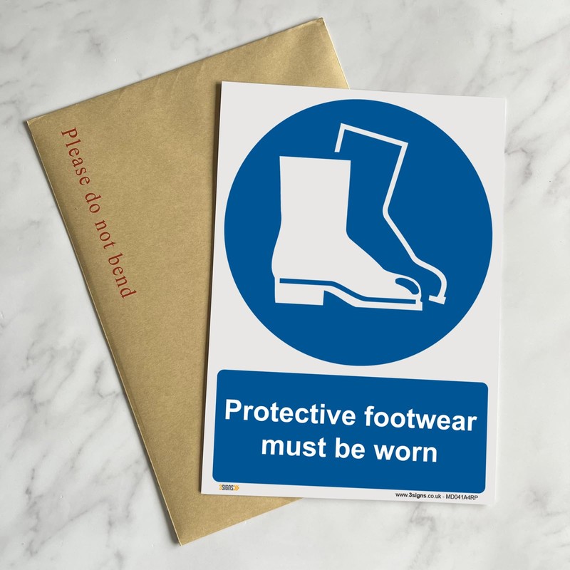 Protective Footwear Must Be Worn Sign – A4 Mandatory PPE