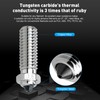 SeulQirw Upgrade Tungsten Carbide Tip Volcano Nozzle,High Flow 0.6mm Nozzles