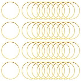 80Pcs Earring Hoops for Jewelry Making, 40mm Hypoallergenic Earrings Beading Hoop Earring Findings Round Circle Open Bezel Pendant Frame Hoop Earrings Bulk for DIY Crafts Earring Making Supplies