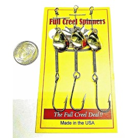 Full  Creel Tackle Premium Trout & Panfish Fishing Lure High Quality American Made Fishing Spinner - Nickel