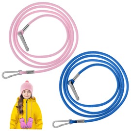 iplusmile 2pcs Elastic Mitten Clips for Gloves Lost Rope Holder Glove Keeper for Boys and Girls and Adults Vibrant Colors for Sports and Outdoor Activities