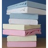 Dudu N Girlie - Cot Bed Sheets 140 x 70 Fitted - Jersey Cotton Hypoallergenic Cot Bed Bedding Fully Elasticated Skirt Breathable Easy Care - (Pack of 2, Star Grey)
