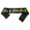NAUXIUDSJS 30 Fabulous Sash, 30th Birthday Sash, Black Satin Sash