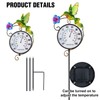 Outdoor Indoor Wall Thermometer with Hummingbird Metal Stake Outside Waterproof