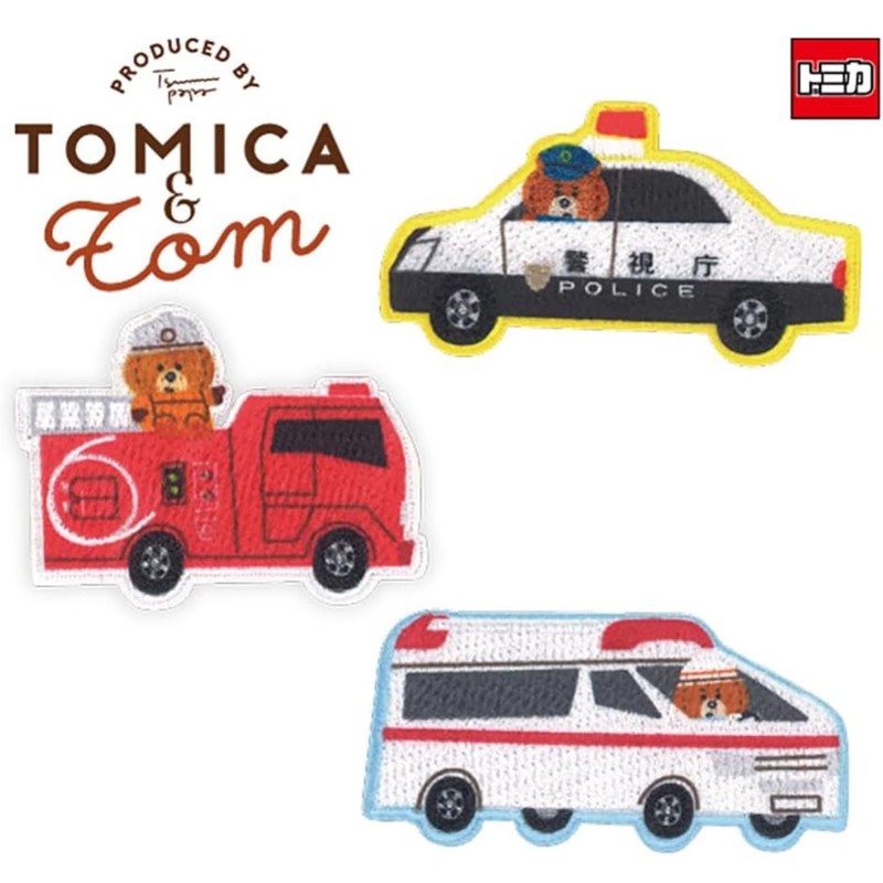 Pioneer Tomica Tsumupappa Fire Engine with 1 Patch (Height x