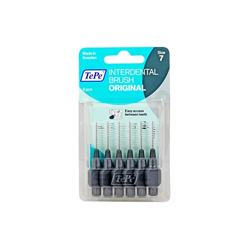 TePe Interdental Brush Grey 1.3 mm Blister Pack of 6