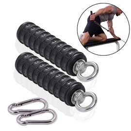 Aboiledy Pack of 2 Fitness One-Handed Training Aids One-Hand Lat Pull Bar Fitness Rowing Grip Fitness Equipment Triceps Cable Pull Single Handle for Fitness Training Pull-Up Bars