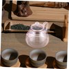 SHOWERORO 250ml Small Glass Tea Kettle Tea Pot with Lid