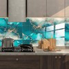 WALPLUS Marble Tile Stickers Glossy Waterproof Oil Proof Removeable Stick