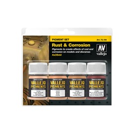 Acrylicos Vallejo "Rust & Corrosion" Pigments Set, Multicolor, 35 ml (Pack of 4)