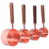 4Pcs Measuring Cups and Spoons Set with Copper Plated Handle