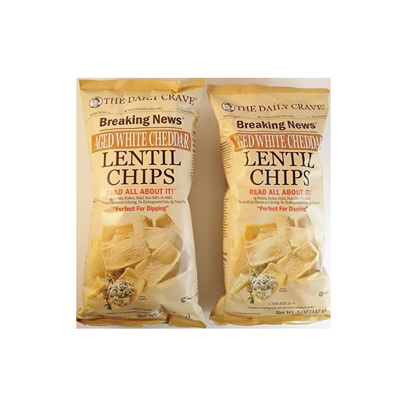 Lentil Chips with Aged White Cheddar By The Daily Crave,